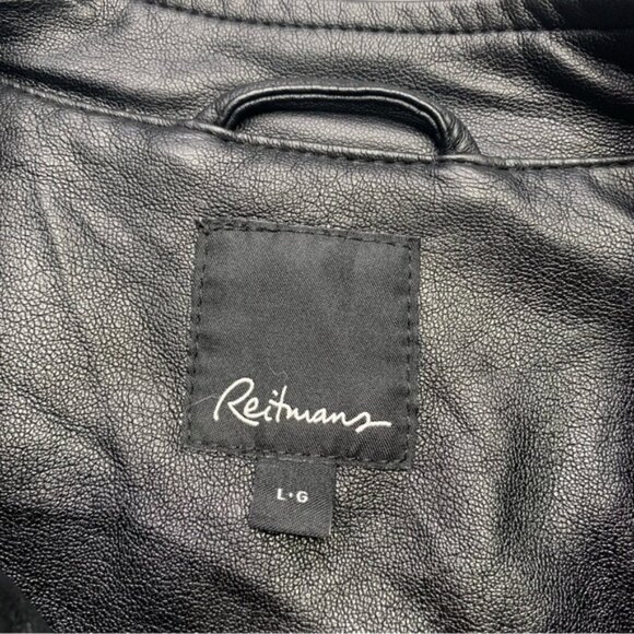 Reitmans L PU Lether moto jacket - Picture 6 of 9